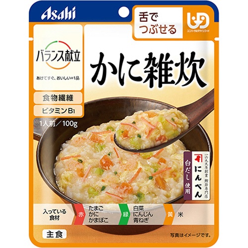 アサヒグループ食品　バランス献立　かに雑炊　１００ｇ　１セット（２４パック）1