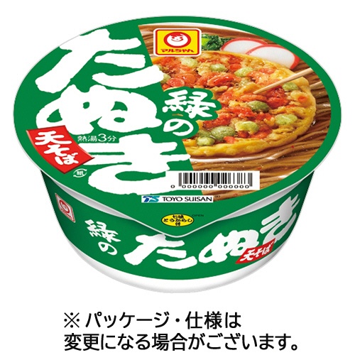 東洋水産　マルちゃん　緑のたぬき天そば（東）　１０１ｇ　１セット（２４食）1