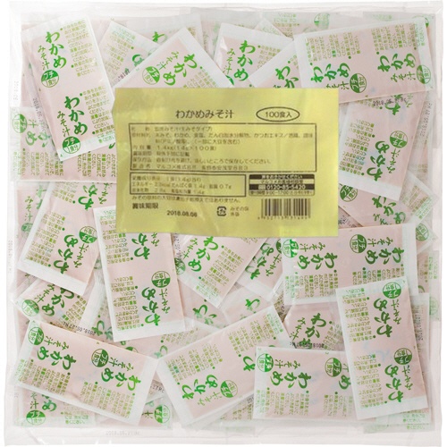 マルコメ　業務用　生みそ汁　わかめ　１セット（６００食：１００食×６パック）1