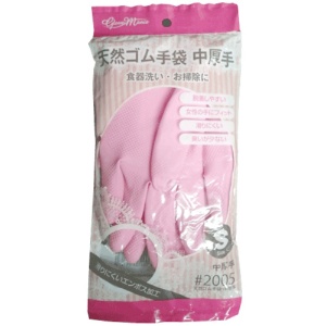 川西工業　天然ゴム手袋　中厚手　Ｍ　ピンク　＃２００５－Ｍ　１セット（１０双）2