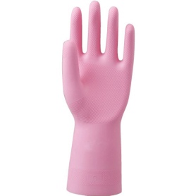 川西工業　天然ゴム手袋　中厚手　Ｌ　ピンク　＃２００５－Ｌ　１セット（１０双）