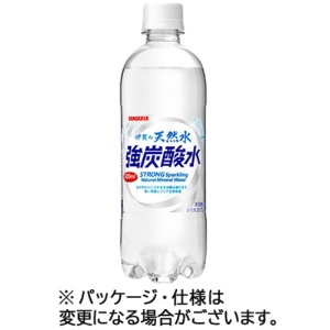 サンガリア　伊賀の天然水　強炭酸水　５００ｍｌ　ペットボトル　１ケース（２４本）1