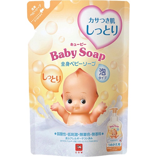 牛乳石鹸共進社　キューピー　しっとり全身ベビーソープ　泡タイプ　詰替用　３５０ｍｌ　１セット（１６個）1