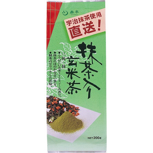 共栄製茶　森半　抹茶入り玄米茶　２００ｇ／袋　１セット（３袋）1
