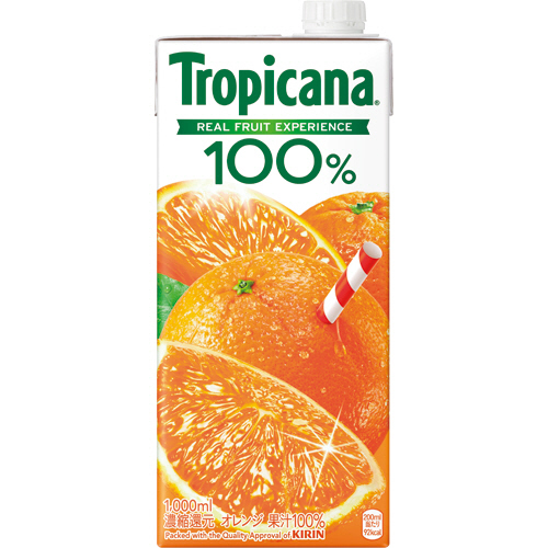 【クリックで詳細表示】キリンビバレッジ トロピカーナ 100％ジュース オレンジ 1L 紙パック 1セット(12本：6本×2ケース) 057046