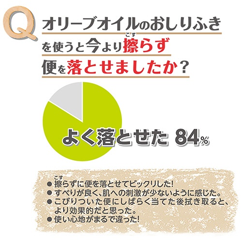 オオサキメディカル　プラスハート　オリーブオイルのおしりふき　１セット（１４４０枚：６０枚×２４パック）6
