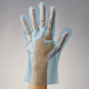 ジャパックス　外エンボスＬＤポリ手袋ＢＯＸ　Ｍ　青　ＰＬＢ０５　１セット（１０００枚：１００枚×１０箱）2