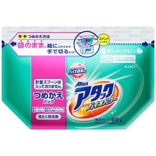 花王　アタック高活性バイオパワー　つめかえパック　８１０ｇ　１セット（８個）1