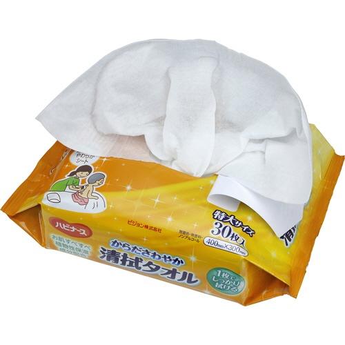 ピジョン　ハビナース　からださわやか　清拭タオル　１セット（４８０枚：３０枚×１６パック）3