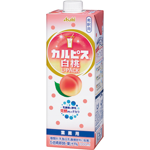 たのめーる】アサヒ飲料 カルピス白桃 Lパック 1L 紙パック(口栓