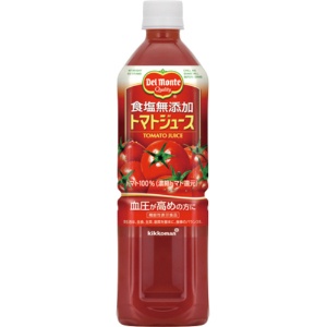 キッコーマン　デルモンテ　食塩無添加トマトジュース　９００ｇ　ペットボトル　１ケース（１２本）1