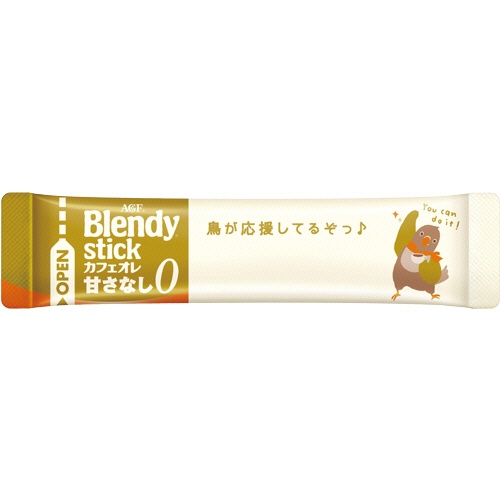 味の素ＡＧＦ　ブレンディ　スティック　カフェオレ　甘さなし　１セット（３００本：１００本×３箱）2