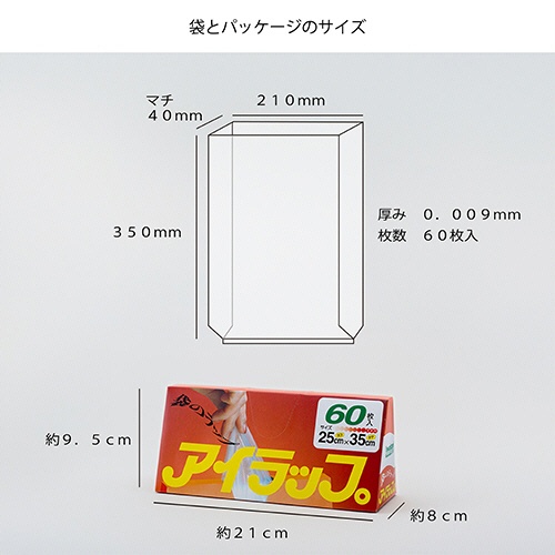 岩谷マテリアル　アイラップ　ＨＤ　１セット（１２００枚：６０枚×２０パック）2