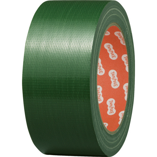 【クリックで詳細表示】TANOSEE 布テープ(カラー) 50mm×25m 緑 1セット(60巻) TSCC50GN