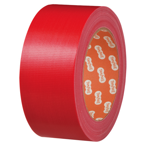 【クリックで詳細表示】TANOSEE 布テープ(カラー) 50mm×25m 赤 1セット(60巻) TSCC50RE