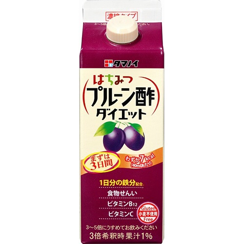 タマノイ酢　はちみつプルーン酢ダイエット　濃縮タイプ　５００ｍｌ　紙パック　１ケース（１２本）1