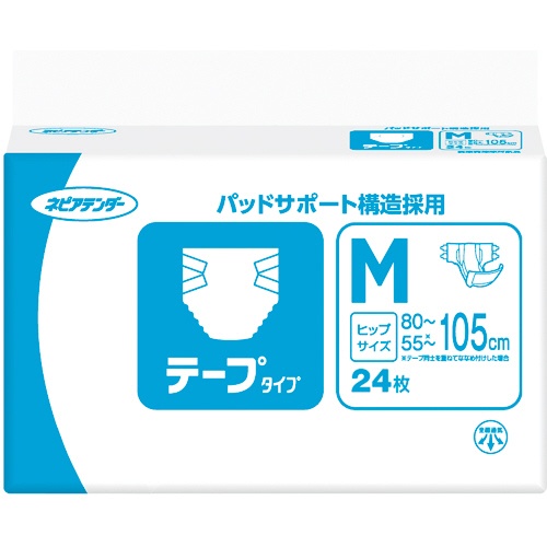 王子ネピア　ネピアテンダー　テープタイプ　Ｍ　１セット（７２枚：２４枚×３パック）1
