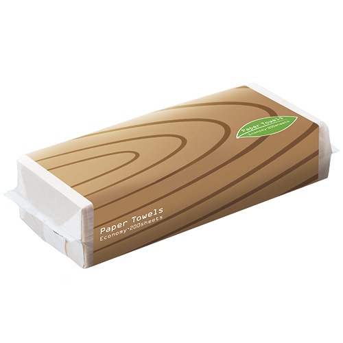ＴＡＮＯＳＥＥ　ペーパータオルアースカラー（エコノミー）　２００枚／パック　１セット（２１０パック）1