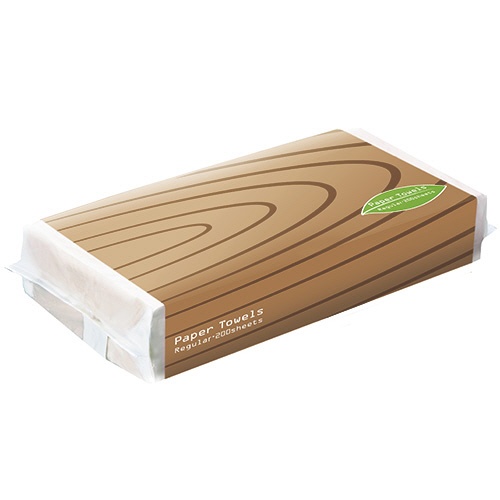 ＴＡＮＯＳＥＥ　ペーパータオルアースカラー（レギュラー）　２００枚／パック　１セット（１７５パック）1