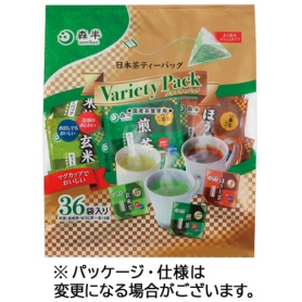 森半　日本茶ティーバッグ　バラエティパック　１セット（１０８バッグ：３６バッグ×３パック）