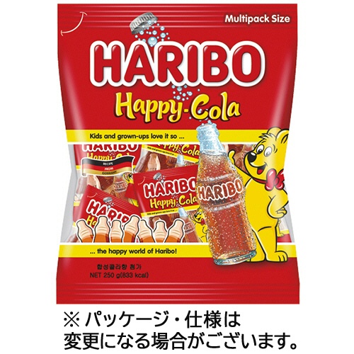 ハリボー　ミニハッピーコーラ　２５０ｇ／パック　１セット（約６０袋：約２０袋×３パック）1