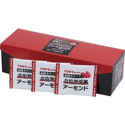東洋ナッツ食品　素焼きアーモンド　１０ｇ／袋　１セット（５０袋：２５袋×２箱）1