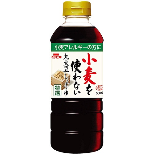 イチビキ　小麦を使わない丸大豆しょうゆ　５００ｍｌ　１セット（８本）1