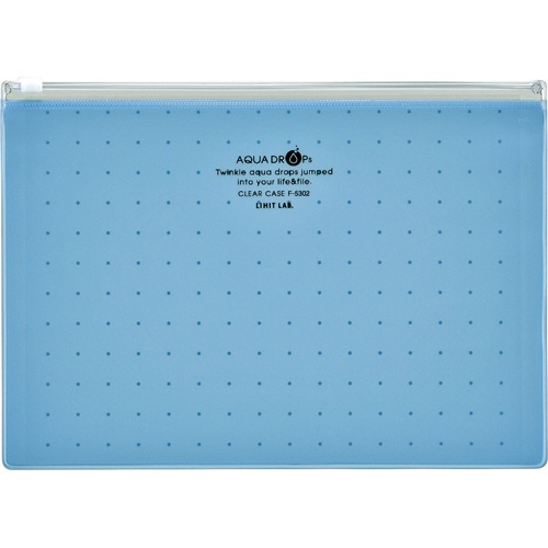 リヒトラブ　ＡＱＵＡ　ＤＲＯＰｓ　クリヤーケース　Ａ５ヨコ　青　Ｆ－５３０２－８　１枚1