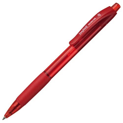ＴＡＮＯＳＥＥ　ノック式油性ボールペン（なめらかインク）　０．７ｍｍ　赤　１本1