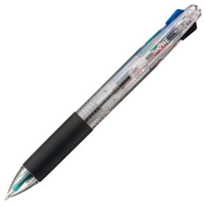 ＴＡＮＯＳＥＥ　油性４色ボールペン　０．７ｍｍ　（軸色　クリア）　バネクリップ仕様　１本1