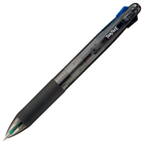 【クリックでお店のこの商品のページへ】TANOSEE 油性4色ボールペン 0.7mm (軸色 ブラック) バネクリップ仕様 1本 16-8365220