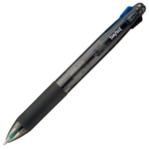 ＴＡＮＯＳＥＥ　油性４色ボールペン　０．７ｍｍ　（軸色　ブラック）　バネクリップ仕様　１本1