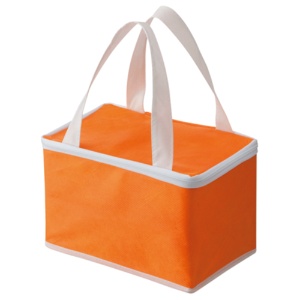 ＴＡＮＯＳＥＥ　不織布保冷バッグ　ヨコ２１５×タテ１４５×マチ幅１４０ｍｍ　オレンジ　１パック（５枚）1