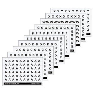コクヨ　アルファベットシール（管理表示）　（Ａ～Ｅ）　Ｌ－ＦＣＡ－１　１パック（３００片：６０片×５シート）2