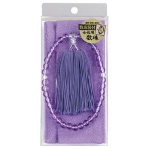 マルアイ　数珠セット　女性用　紫水晶風　保存袋付　ジユ－Ｓ３２ＰＵ　１セット1