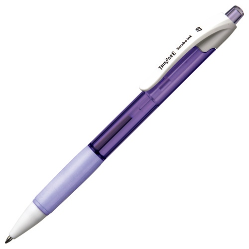 ＴＡＮＯＳＥＥ　ノック式油性ボールペン（なめらかインク）　０．７ｍｍ　黒　（軸色：ラベンダー）　１本1