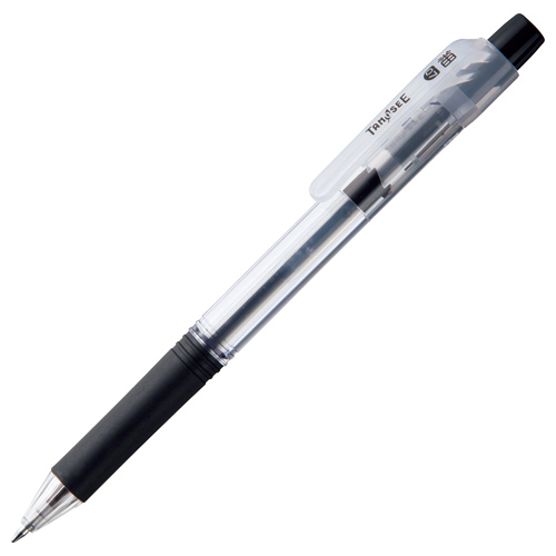 たのめーる】TANOSEE ノック式油性ボールペン ロング芯タイプ 0.7mm 黒