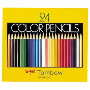 トンボ鉛筆　色鉛筆　紙箱　２４色（各色１本）　ＣＱ－ＮＡ２４Ｃ　１箱1