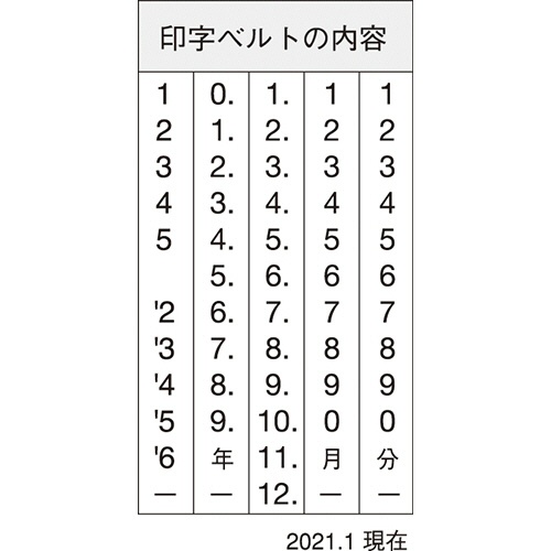 シヤチハタ　回転ゴム印　エルゴグリップ　欧文日付　２号　明朝体　ＮＦＤ－２Ｍ　１個3