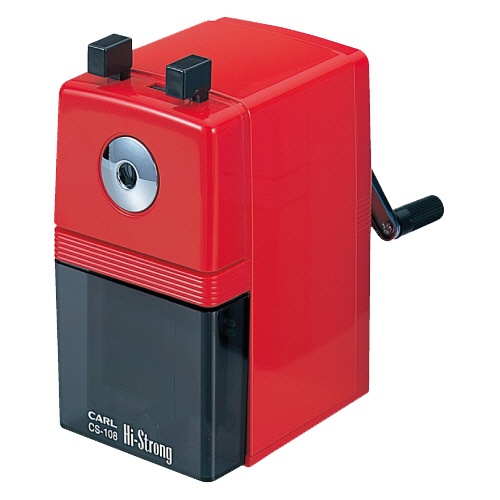 カール事務器　ハイストロング鉛筆削器　レッド　ＣＳ－１０８－Ｒ　１台1