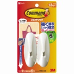 ３Ｍ　コマンドフック　ワイヤーフック　（フック２個＋タブ（Ｍ）６枚）　ＣＭＷ－２Ｓ　１パック
