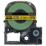 キングジム　テプラ　ＰＲＯ　テープカートリッジ　強粘着　３６ｍｍ　黒文字