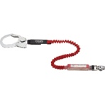サンコー　タイタン　ＥＸＪ伸縮ストラップ式　タイプ１ランヤード　レッド　シングル　（墜落制止用器具）　ＨＬ－ＥＲ　１本