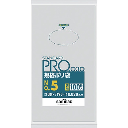 日本サニパック　スタンダードポリ袋５号（０．０３ｍｍ）　Ｌ０５　１袋（１００枚）1