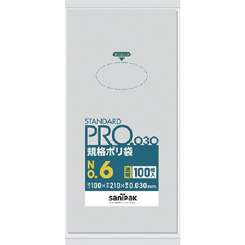 日本サニパック　スタンダードポリ袋６号（０．０３ｍｍ）　Ｌ０６　１袋（１００枚）1