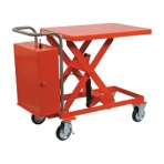 TRUSCO ハンドリフター 350kg 600×900 電動昇降式 HLAN-350W 1台