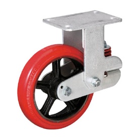 イノアックリビング　バネ付き牽引車輪（ウレタン車輪タイプ　固定金具付　φ１５０）　ＫＴＵ－１５０ＷＫ－ＧＳ　１個