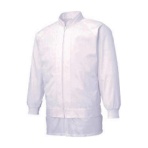 サンエス　男女共用混入だいきらい　長袖ジャケット　Ｌ　ホワイト　ＦＸ７０９７１Ｒ－Ｌ－Ｃ１１　１着