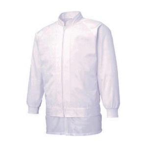 サンエス　男女共用混入だいきらい　長袖ジャケット　Ｌ　ホワイト　ＦＸ７０９７１Ｒ－Ｌ－Ｃ１１　１着1
