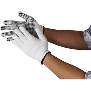 おたふく手袋　選べるサイズ　スベリ止手袋　ブラック　Ｌ　２０５－ＢＫ－Ｌ　１パック（１２双）1
